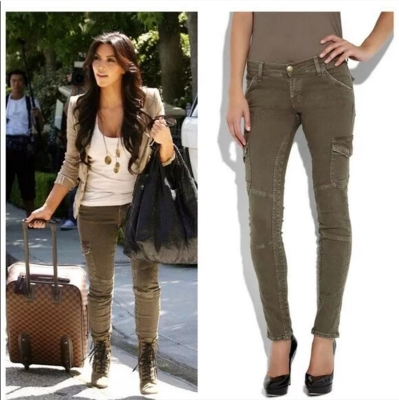 Current/Elliott Denim - Current Elliot Combat Cargo Skinny jeans in green Size 26